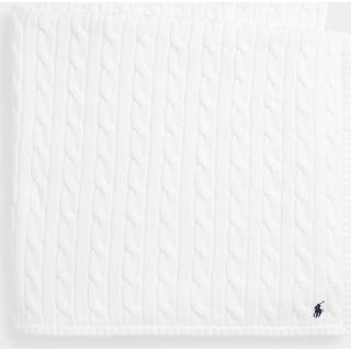 Polo Ralph Lauren Polo Ralph Lauren White Baby Cable Knit Blanket
