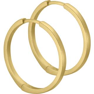 Malia, 25 mm. creoler i sandblæst forgyldt sterling sølv med kliklås