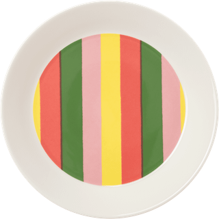 Arabia Vuokko Pieni 4-raita Tallerken 21 Cm - Asietter Porcelæn Multi - 1077320