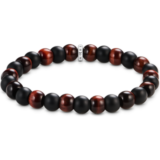 Thomas Sabo A2196-806-7-L19 Unisex Armband Obsidian und rotes Tigerauge