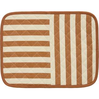 Decotique Block Stripe Dækkeserviet 35x45 Cm - Dækkeservietter & Coasters Bomuld Brun - 398137