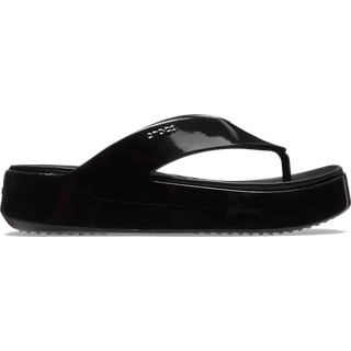 Crocs women Getaway Platform Patent Flips Black 37