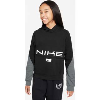 Nike Multi Dri-FIT-hættetrøje i fleece til større børn - sort - XS