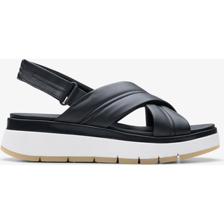 Clarks Clarks Black Leather Tuscan Cross Sandals