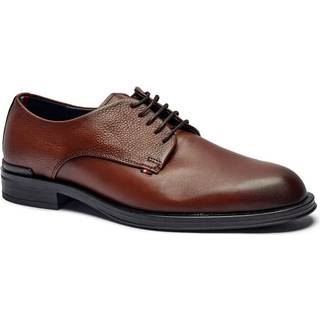 Mixed Texture Leather Derby Shoes