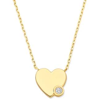 Isabel Bernard De la Paix Amore 14 Karat gold necklace with diamond 0.02 carat IBD350028