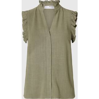 SELECTED FEMME Slfviva Sl Sun Ruffle Top Vetiver 34