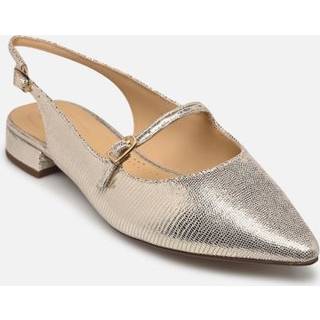 Clarkstil kvinder. 26181315 Sensa15 Shine guldfarvede lædersko (42), Guldfarvet, 1-3 cm, Spænder, Casual
