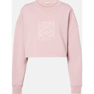 Loewe Anagram cropped cotton jersey sweatshirt - pink - S