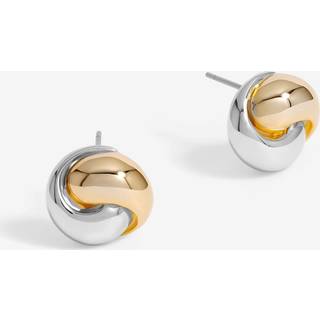 Jon Richard Jon Richard Metallic Two Tone Knot Stud Earrings