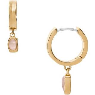 Skagen SKJ1864710 Anja Yellow IP Rose Quartz Drop Earrings - A70304