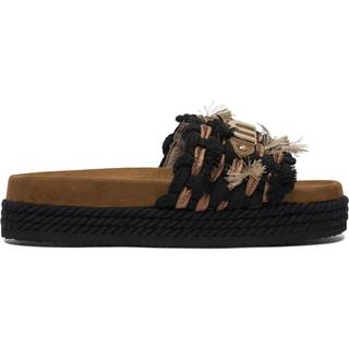 Moutil kvinder. MU.SW451008K Sorte sandaler med monobånd (37), 1-3 cm, Ingen, Casual