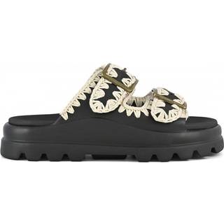 Moutil kvinder. MU.SW661001N Sorte sandaler med to spænder (37), 1-3 cm, Casual