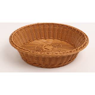 CONZEPT Brødkurv i rattan Ø 28 cm - mørk natur