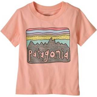 Patagonia Baby Fitz Roy Skies T-shirt Børn størrelse 12-18 Months farve pink