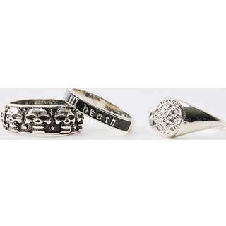 Mens Silver Skull Ring 3 Pack