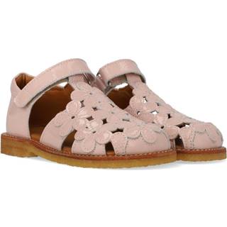 Angulus Sandal med blomster og velcro - 3282