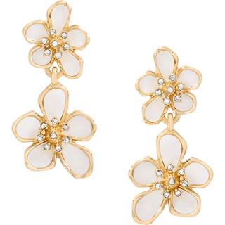 Jon Richard Jon Richard Gold Tone Mother Of Pearl Floral Earrings