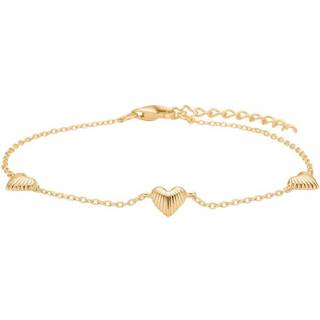 Nordahl Jewellery - BREEZE52 armbånd i forgyldt sølv m. hjerter