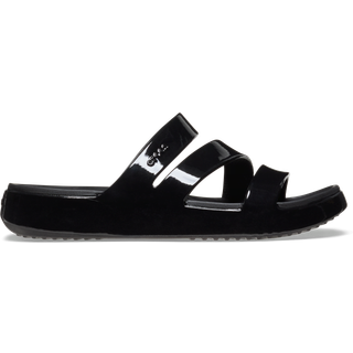 Crocs women Getaway Patent Strappy Slides Black 38