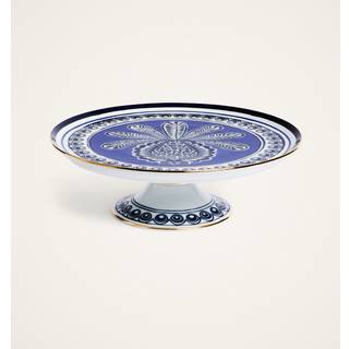 La DoubleJ Serving And Trays - 'Big Pineapple', cake stand, blue in BLUE Porcelain
