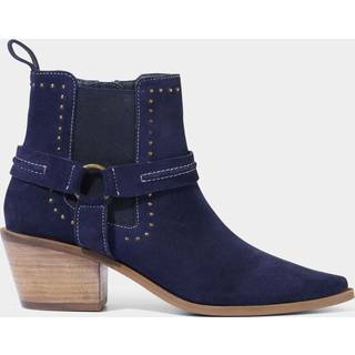 Joe Browns Joe Browns Blue Studded Premium Suede Western Ankle Boots