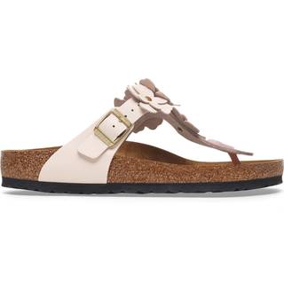 Birkenstock Birkenstock Pink Gizeh Flowers Smooth Leather Sandals
