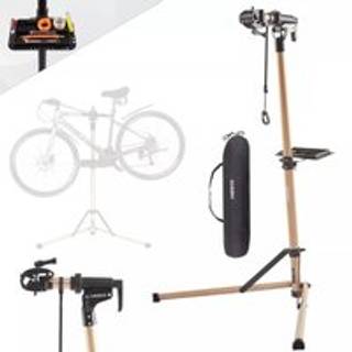 Arebos® Alu cykelmonteringsstander, højdejusterbar 110-170 cm, trinløst drejelig, inklusive transporttaske