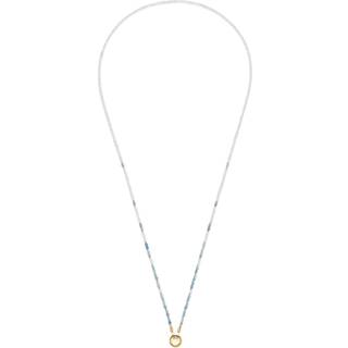 Leonardo 024916 Damen-Halskette Bisca Goldfarben/Blau 80 cm Clip & Mix