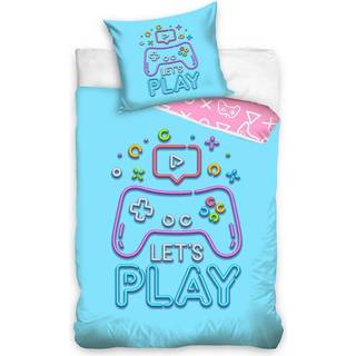 Gamer Sengetøj ''Lets Play'' 140 x 200 cm - 100 procent bomuld