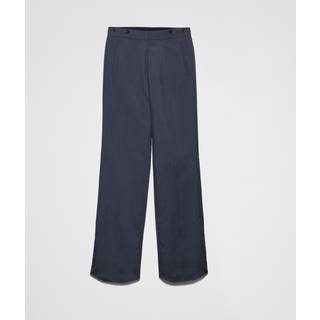 Mohair and Silk Pants in Dark Blue - 48