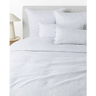 Vasket hør-dynbetræk Rinna med fine striber