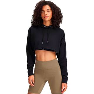 Under Armour Icon Terry Women's Crop Hoodie Black / White L