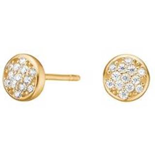 Siersbøl øreringe i 8 kt. guld med cubic zirkonia