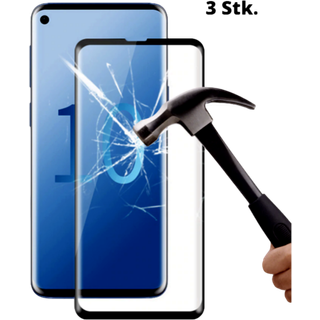Samsung Galaxy S10 Beskyttelsesglas, buet  - 3 stk.