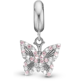 Christina Jewelry Sparkling Butterfly sølvcharm til sølvarmbånd på 4 mm