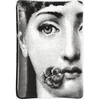 Fornasetti Serving And Trays - 'Tema e Variazioni N.137' rectangular ashtray, black and white in WHITE 100% porcelain