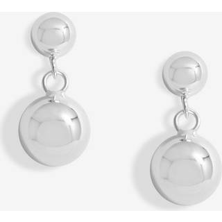 Simply Silver Simply Silver Silver Tone 925 Polished Orb Double Drop Stud Earrings
