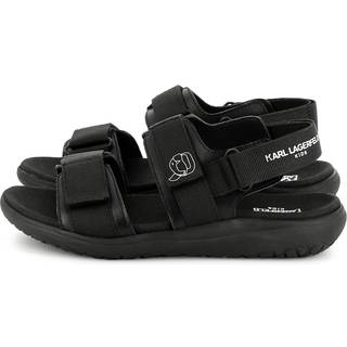 Karl Lagerfeldtil piger. Z30372 Sandaler i sort læder (36), Fast, Spænder, Casual, børnetøj