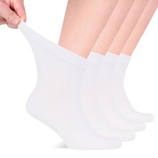 Hugh ugoli diabetiske sokker til mænd løs ankelstrømper bambus ekstra bred tynd sømløs tå og ikke-bindende top 4 par hvid sko størrelse: 11-13