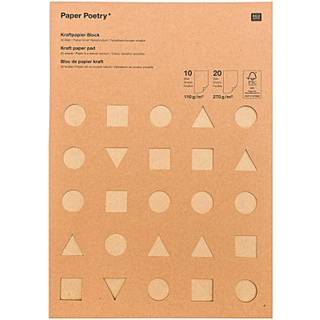 Paper Poetry Kraftpapier Block DIN A4 30 Blatt - Braun