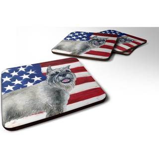 """" Caroline's Treasures Schnauzer Patriotic Decorative Coasters multicolor """"