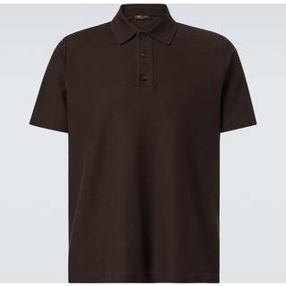 Loro Piana Cotton and cashmere piqué polo shirt - black - EU 54