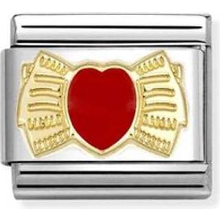 Nomination Bow Red Heart Charm - Gold