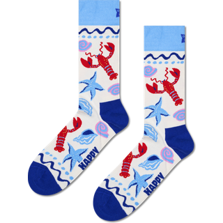 Happy Socks Seafood Sock - White/Blue - Str 36/40