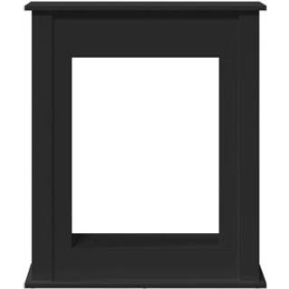forsats til pejs 75x20x87,5 cm konstrueret træ sort
