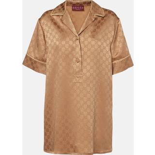 Gucci GG satin blouse - brown - S