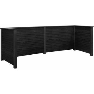 PLUS Plank Profil renovationsskjul med træstolper til nedgravning, PEFC, sort/nåletræ - 108 x 97 x 377 cm