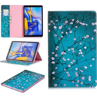 Samsung Galaxy Tab A 10.5 beskyttelsesetui i kunstlæder med mønster - Træ med blomster