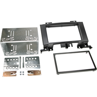 Monteringsramme 2-DIN Mercedes/VW gummioverflade